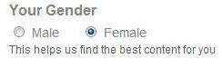Stumble Upon Gender Selection