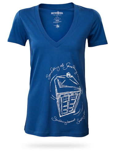 something blue vneck ladies tee