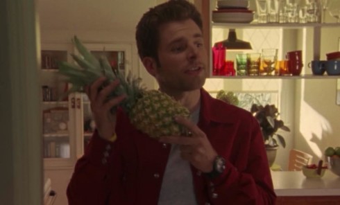 Shawn and the pineapple in the psych pilot